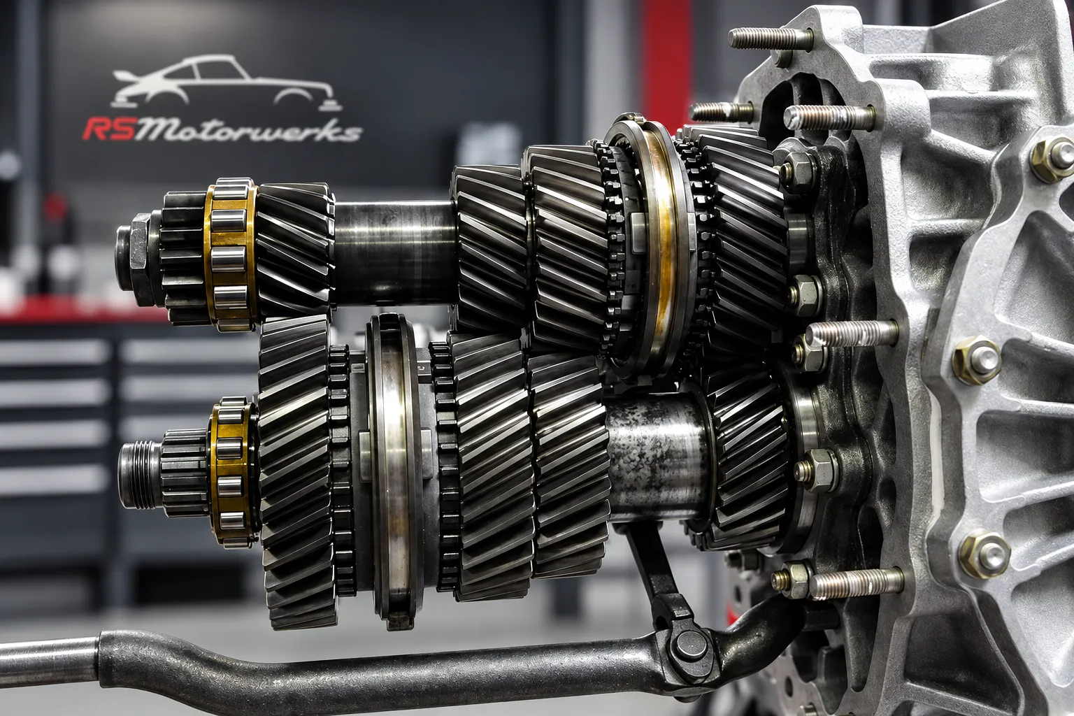 Porsche gearbox internals during a complete transmission rebuild | RS Motorwerks